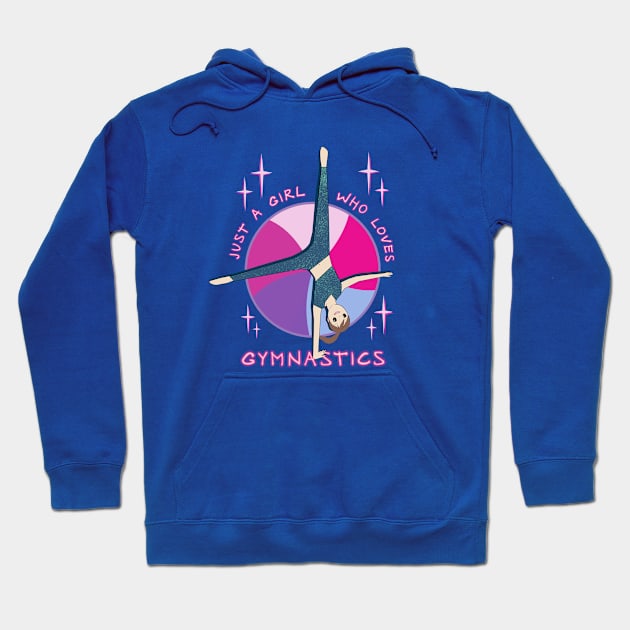 Funny Gymnast Anime Girl Cartwheel Gymnastics Stars Hoodie by French Salsa